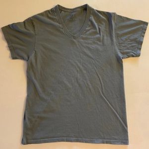 Casual Lightweight All Gray V-Neck T-Shirt 100% Cotton Size M